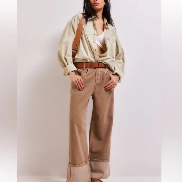 We the Free Final Countdown Cuffed Low Rise Jeans TUMBLEWEED 29 - Picture 4 of 16